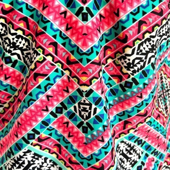 Catalina Tankini Swimsuit Tops Size Medium Multiprint Pink  Aqua Blue White and - Picture 6 of 11